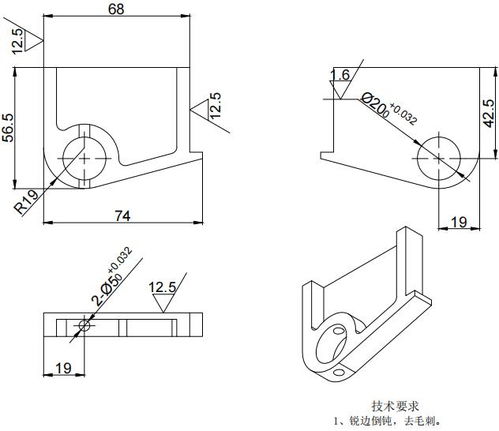 铸造件手柄座 连接法兰 驱动轮座 力臂块 轴座 连接板 产品 模具 加工定制 图纸